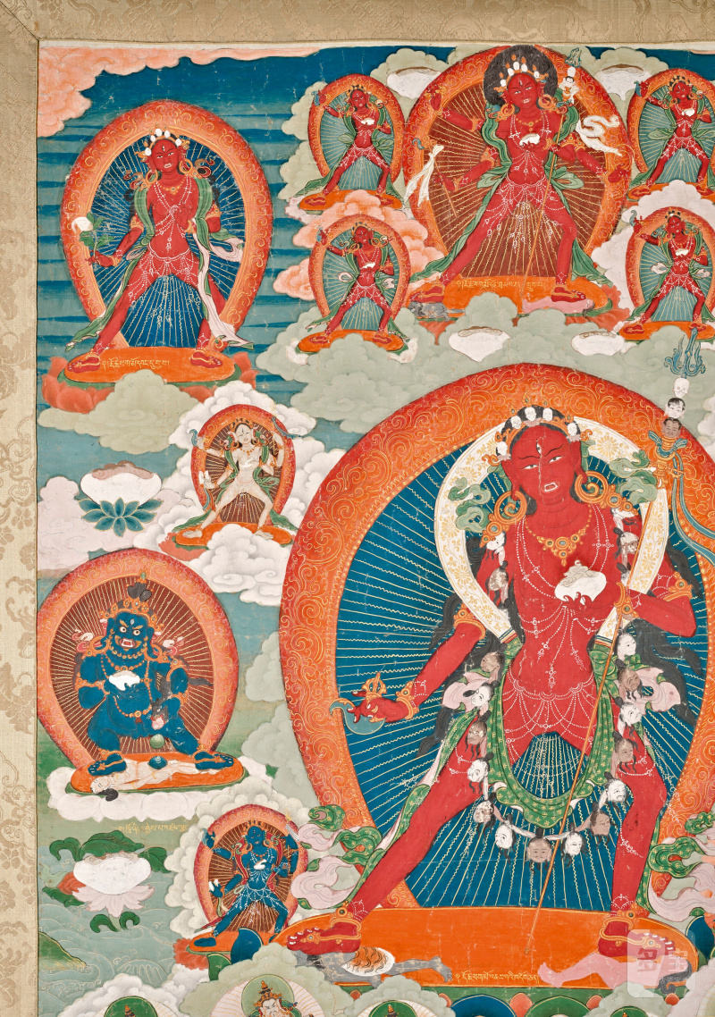 THANGKA REPRÉSENTANT VAJRAVARAHI  BHOUTAN, XVIIIE-XIXE SIÈCLE - 图3